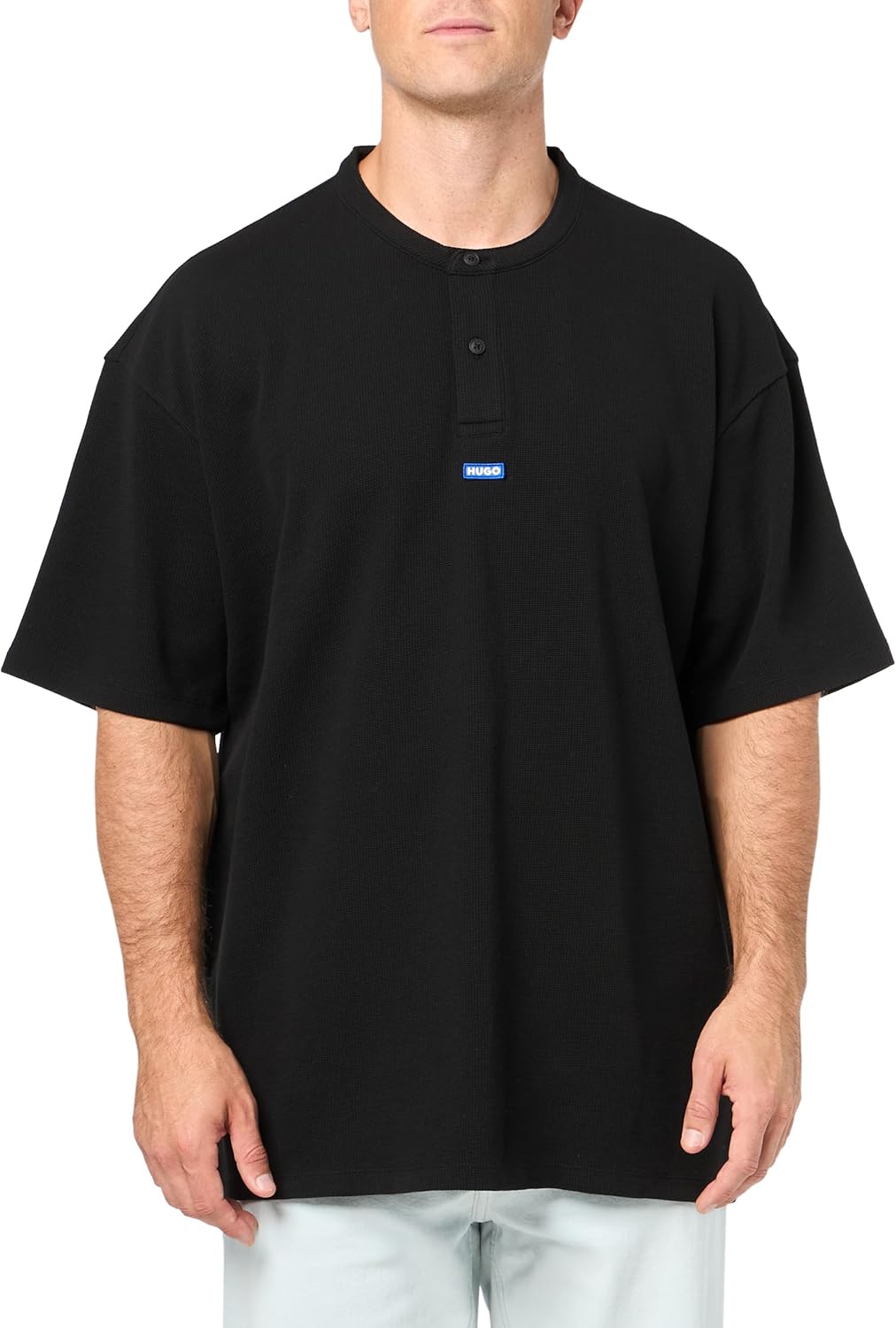 

Мужская хлопковая футболка HUGO с маленьким логотипом, Black Pepper, Черный, Мужская хлопковая футболка HUGO с маленьким логотипом, Black Pepper