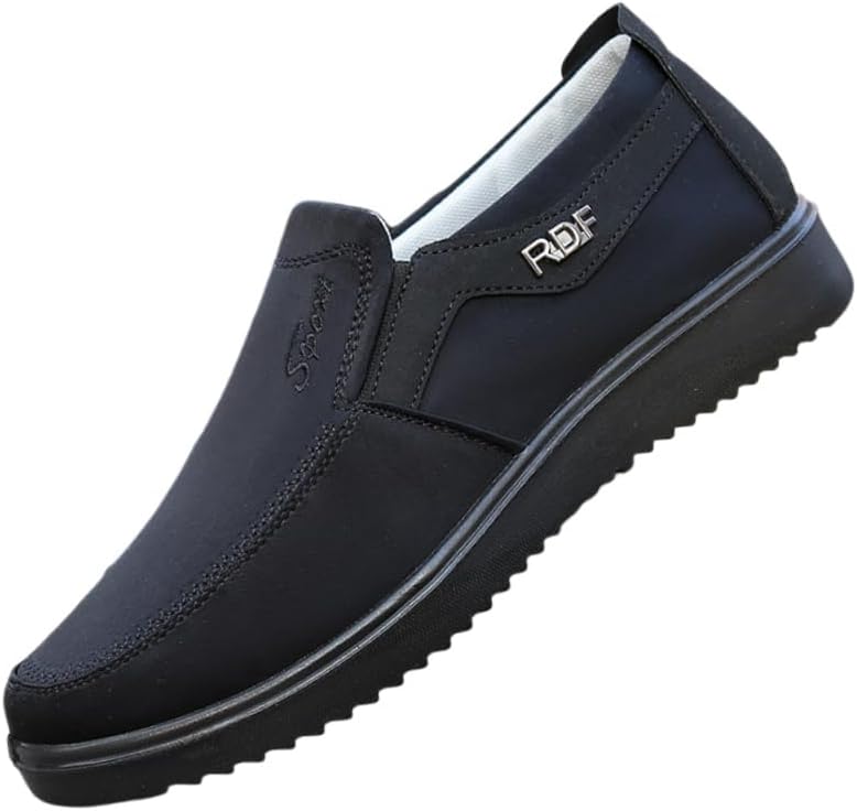 

Мужские лоферы большого размера - дышащие и удобные, легкие, устойчивые к скольжению и прочные, легко надеваются и снимаются, подходят для активного отдыха на свежем воздухе и повседневного использования Fmshi, черный