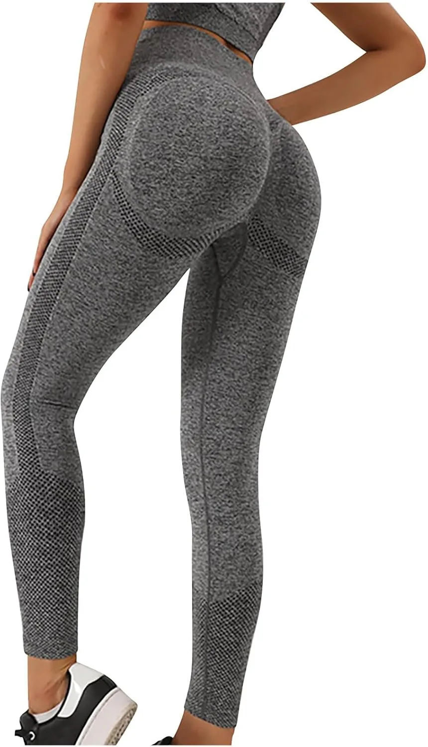 

Женские бесшовные леггинсы High Waisted Scrunch Butt для йоги и тренировок OSFVNOXV