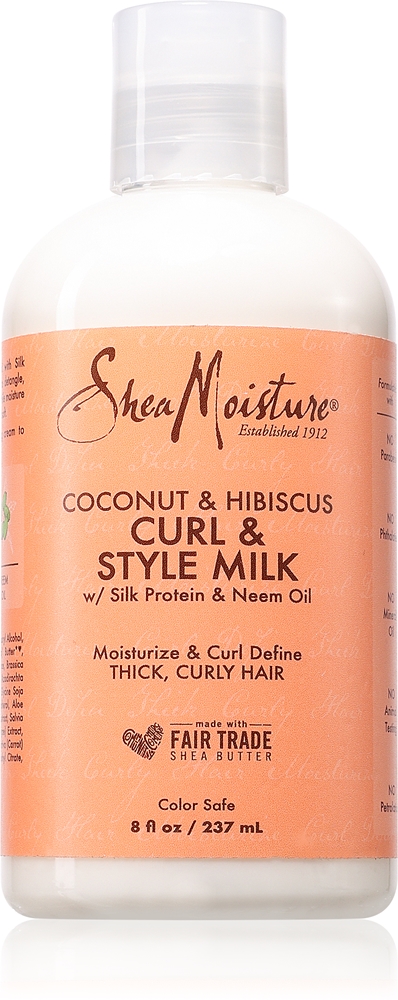 

Увлажняющее молочко для завивки и укладки вьющихся волос с кокосом и гибискусом Shea Moisture, 237 мл