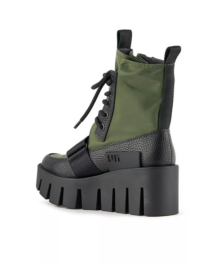 Женские ботинки Grip Combat Lo United Nude, зеленый — фото 4
