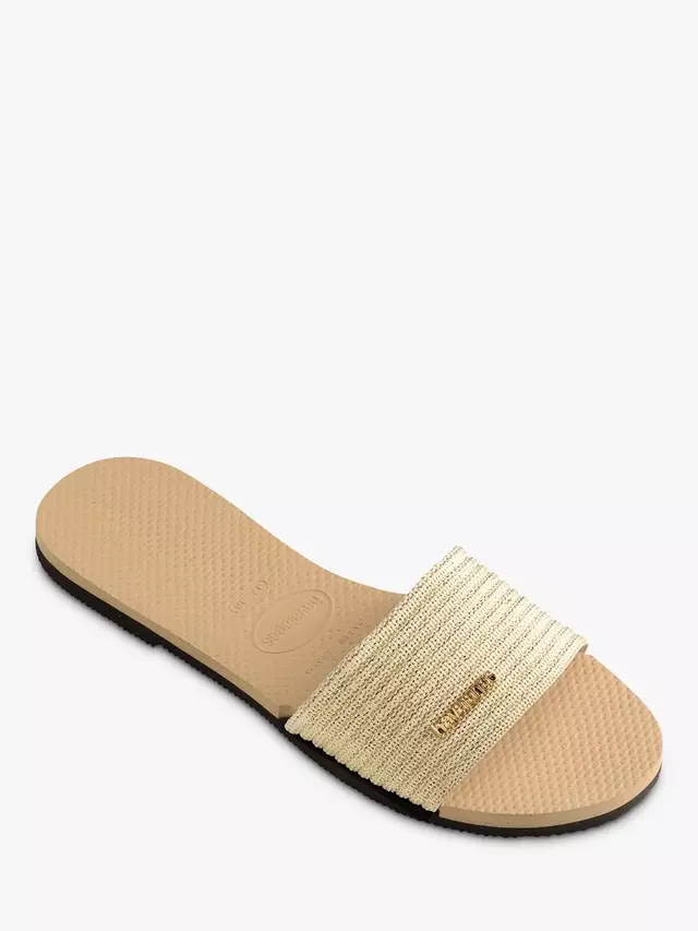 Сандалии Havaianas Malta Metallic Slider, цвет golden — фото 2