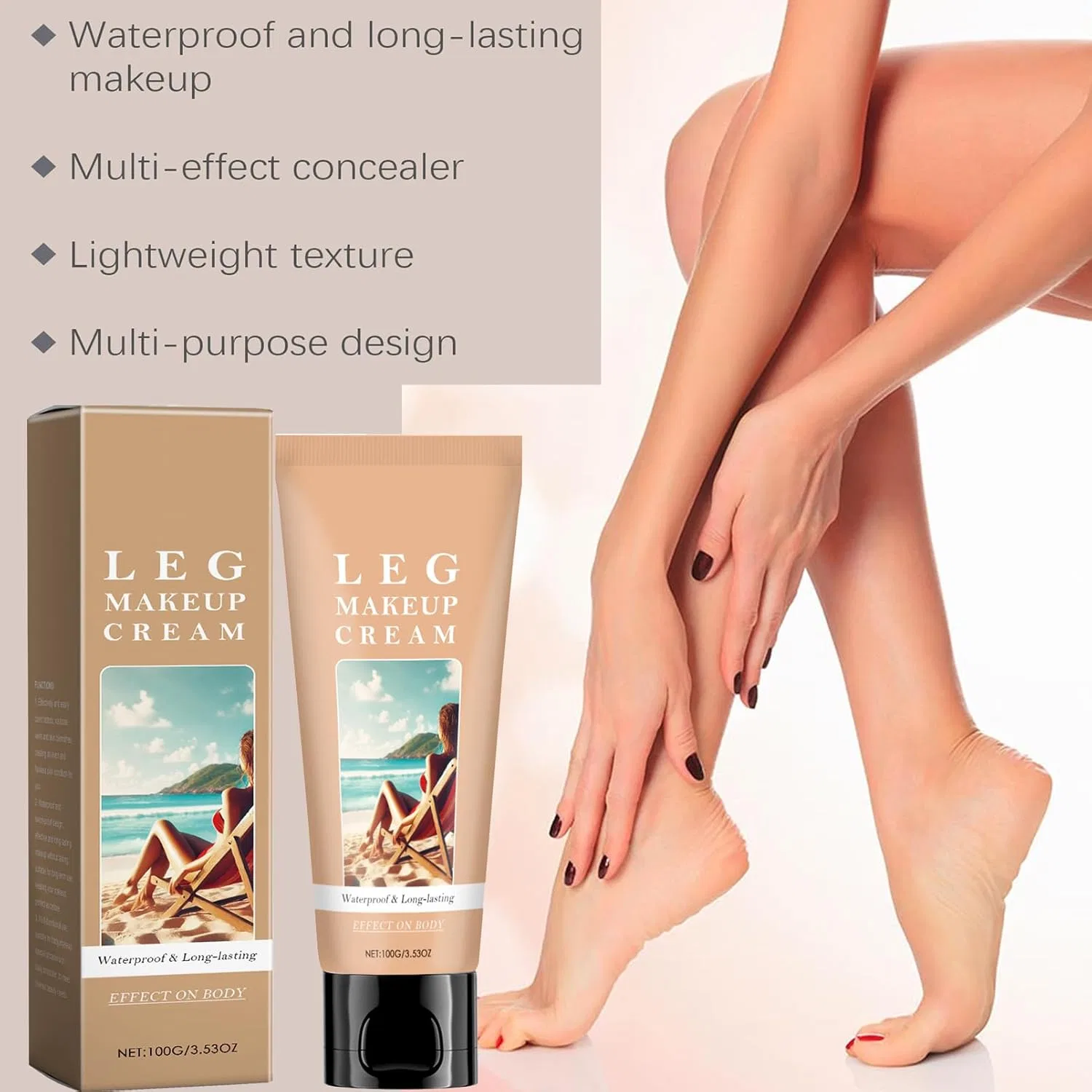 Тональный крем-бронзер для тела Body Darkening Foundation, 100 г Yanzefei — фото 3