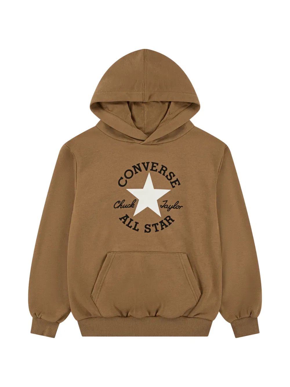 Худи с принтом в виде звезд Converse Kids, коричневый