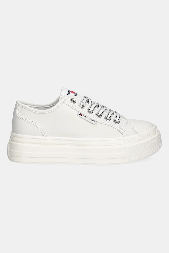 Кожаные кроссовки TJW Foxing Vulc LC Leather Tommy Jeans, бежевый — фото 2