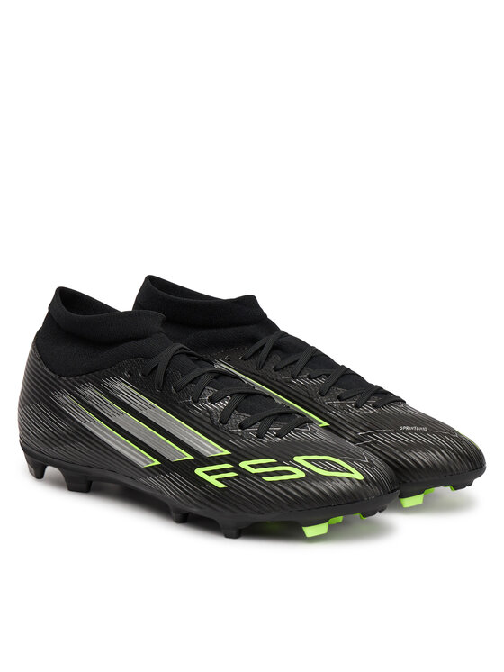 Футбольные бутсы F50 League Mid Firm/Multi-Ground Boots JI0887 Adidas, чёрный — фото 2