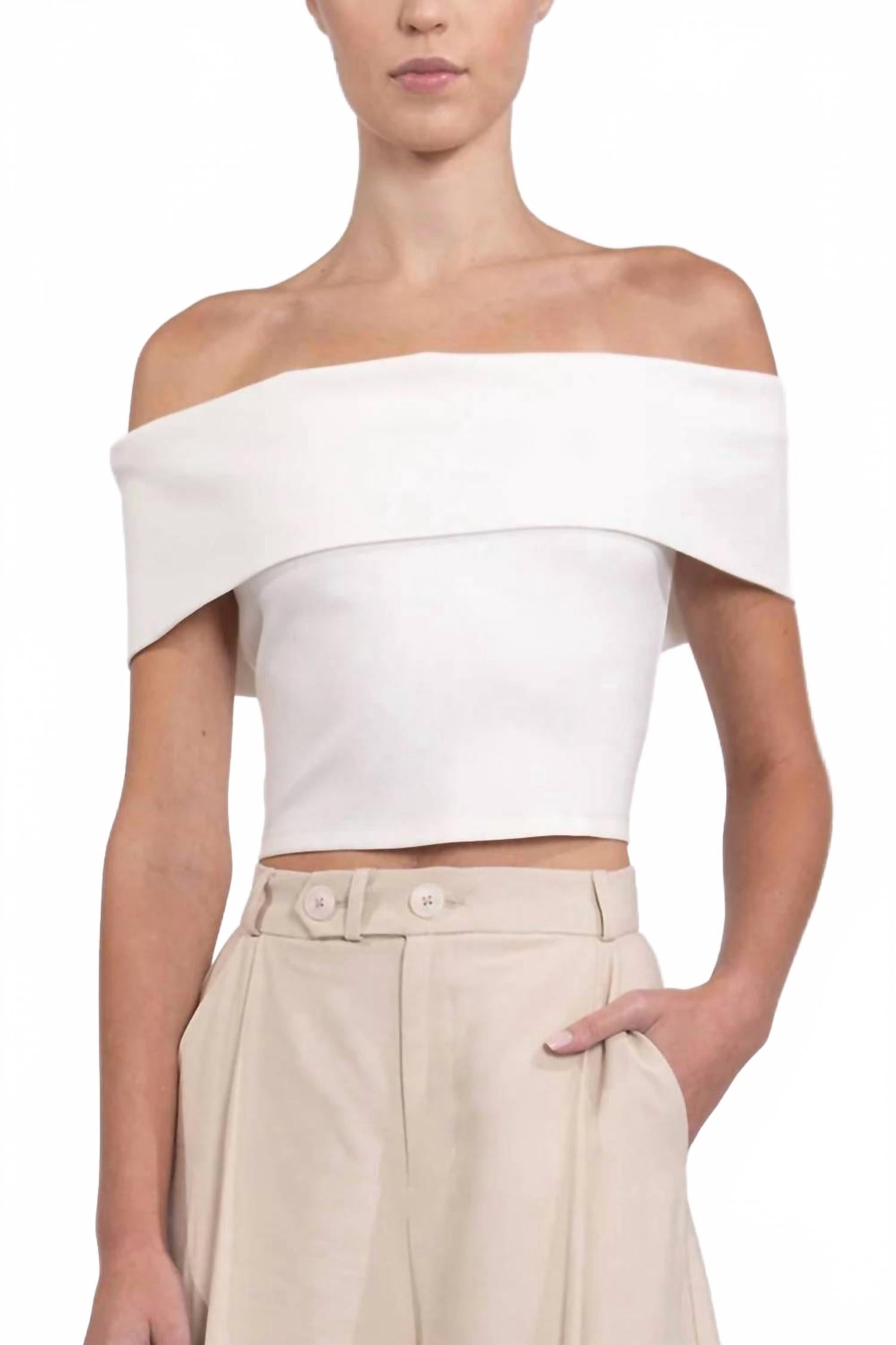 

Бруна Короткий топ в белом NONCHALANTLABEL