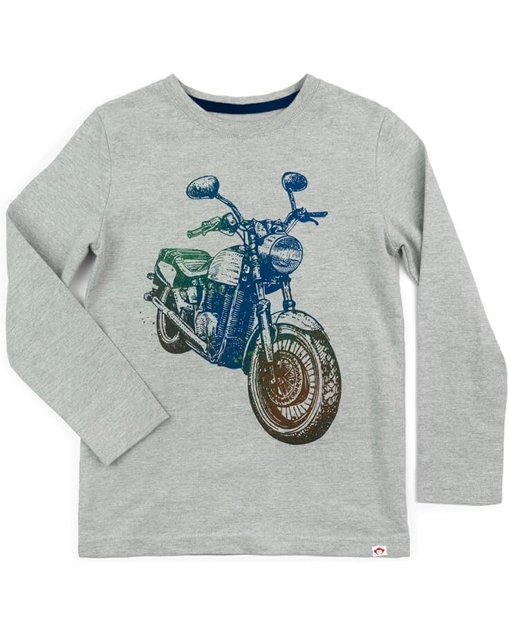 

Лонгслив Appaman Kids Graphic Long Sleeve Tee - Retro Bike, цвет Heather Mist