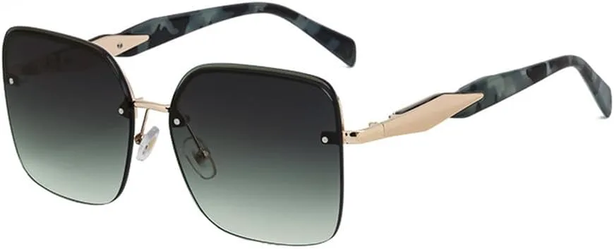 

Большие солнцезащитные очки без оправы для женщин и мужчин, винтажные солнцезащитные очки в крупной оправе, металлические очки UV400, m889 Generic, M-896