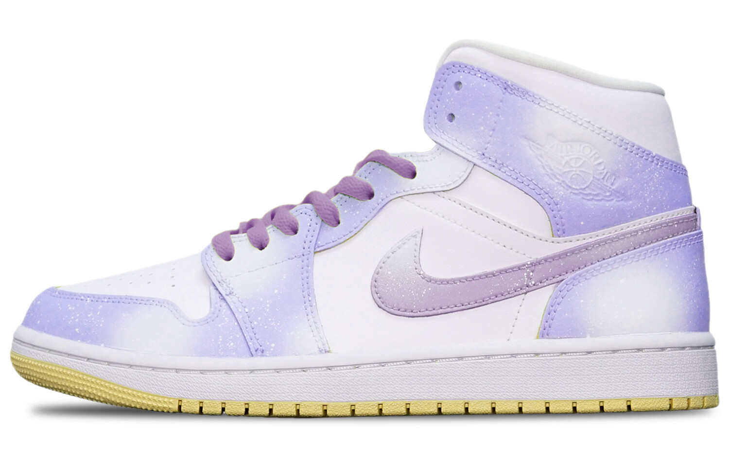 

Кроссовки Air JORDAN 1 Vintage Basketball Shoes Women's High-Top Purple White