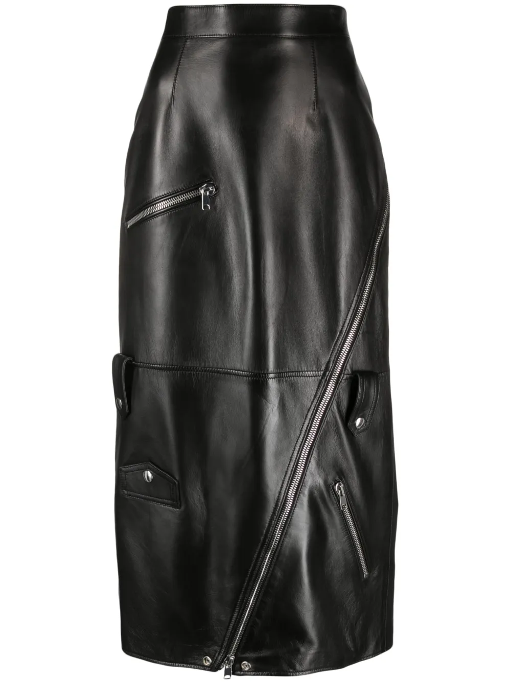 

Юбка с завышенной талией Alexander McQueen, черный