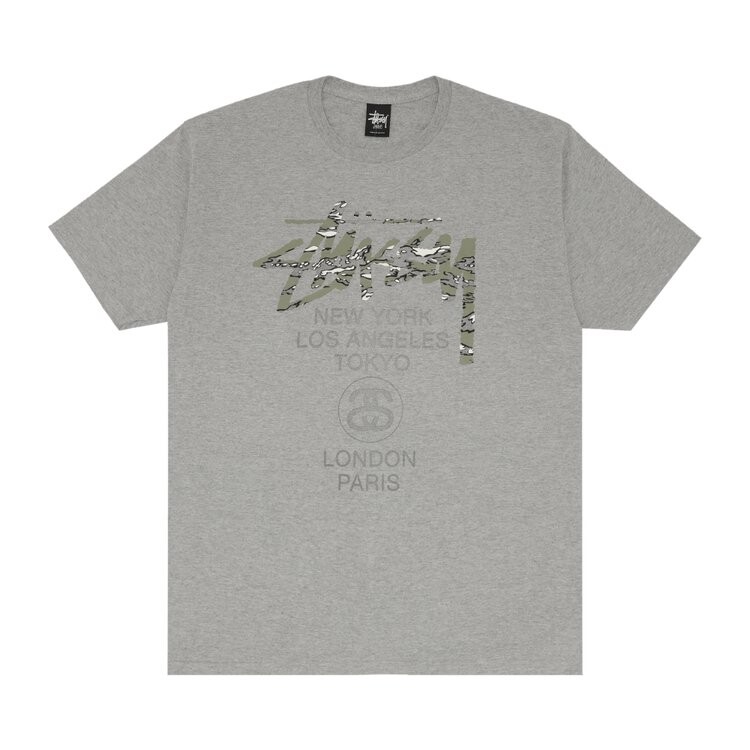 

Футболка Stussy World Tour Camo 'Grey', серый