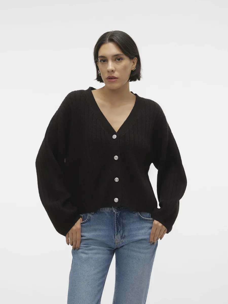 

Кардиган Vero Moda "ВМЕЛЯ LS V-NECK CARDIGAN GA BOO", черный