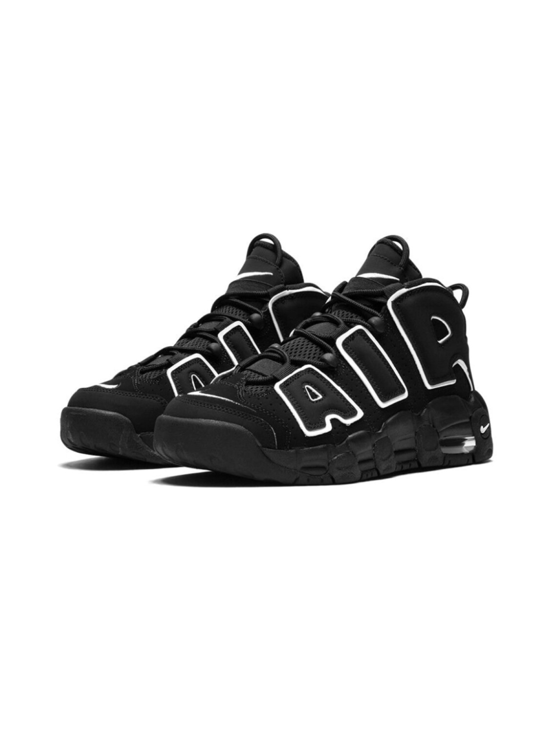 Nike Kids кроссовки Air More Uptempo, черный — фото 2