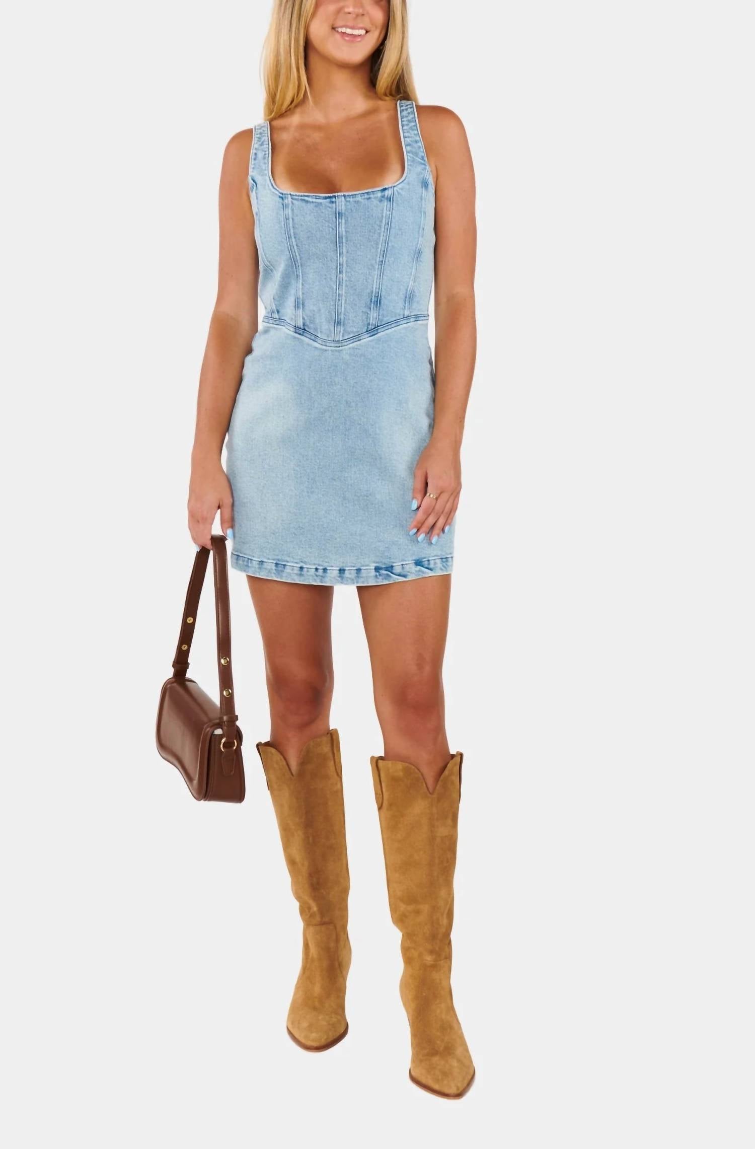 

Корсетное мини-платье в туманном утре Show Me Your Mumu, Misty Morning