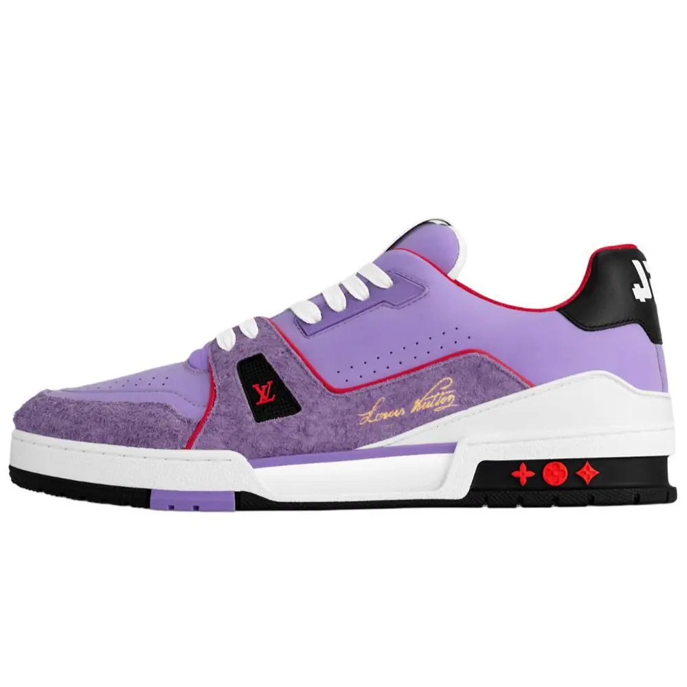 

LOUIS VUITTON Кроссовки для скейтбординга Trainer Low-Top, мужские, фиолетовые