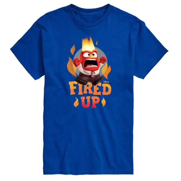 

Большая и высокая футболка Disney / Pixar Inside Out Fire Up Licensed Character, синий