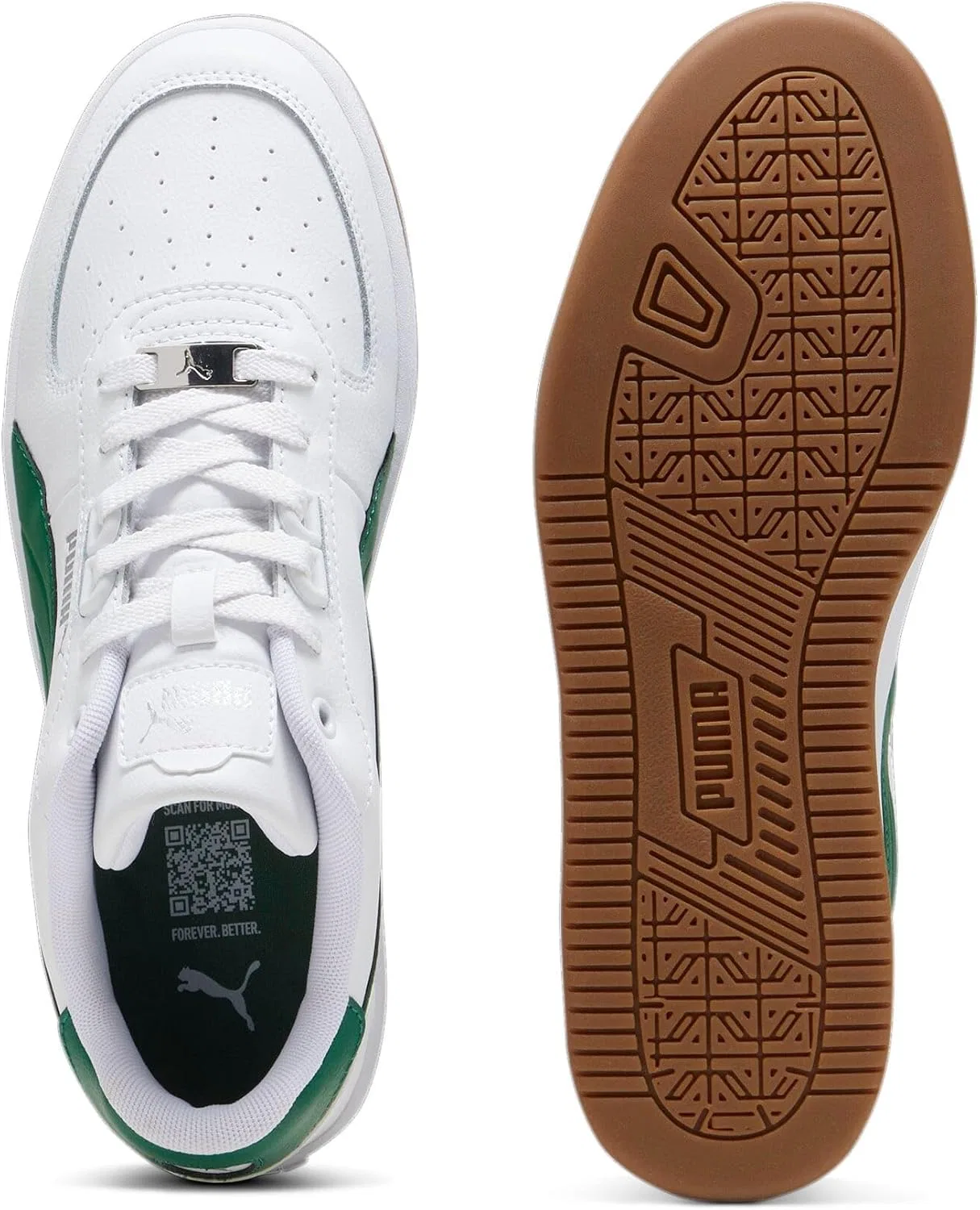 Кроссовки PUMA M Caven 2.0 Lux, бело-зеленые — фото 4