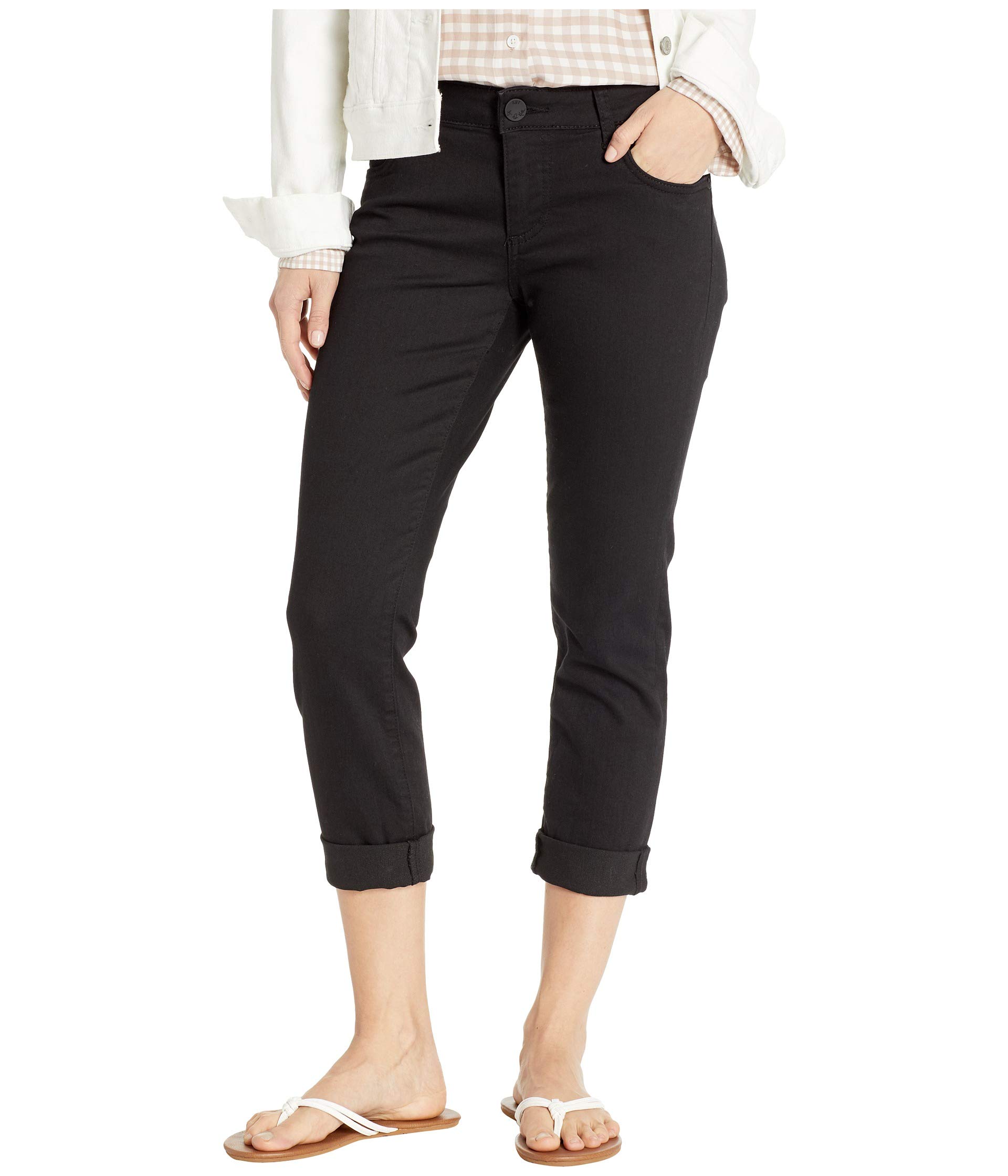 

Джинсы KUT from the Kloth Petite Catherine Boyfriend In Black, черный