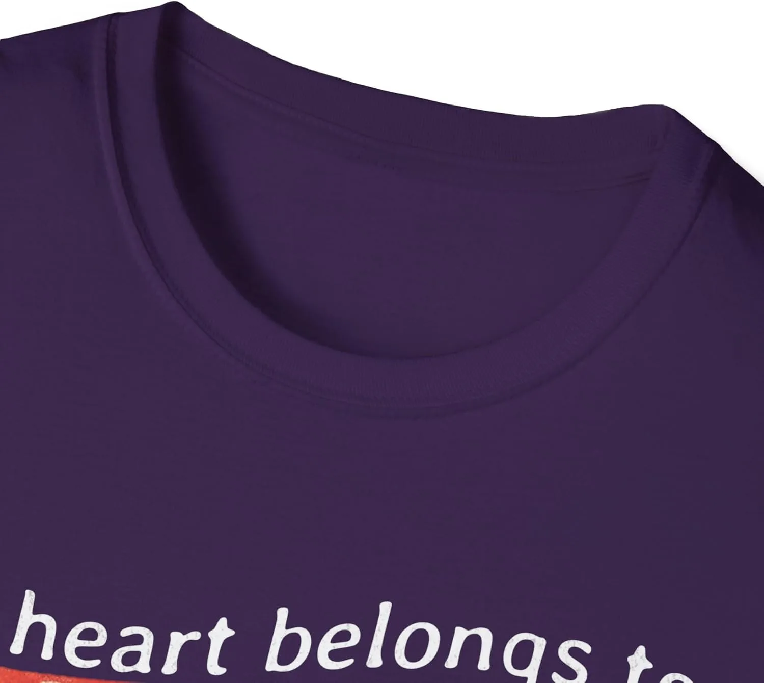 Футболка с принтом "My Heart Belongs to Puerto Rico" и флагом Пуэрто-Рико, к Национальному месяцу латиноамериканского наследия, подарок для латиноа или латино GENERIC, фиолетовый — фото 3