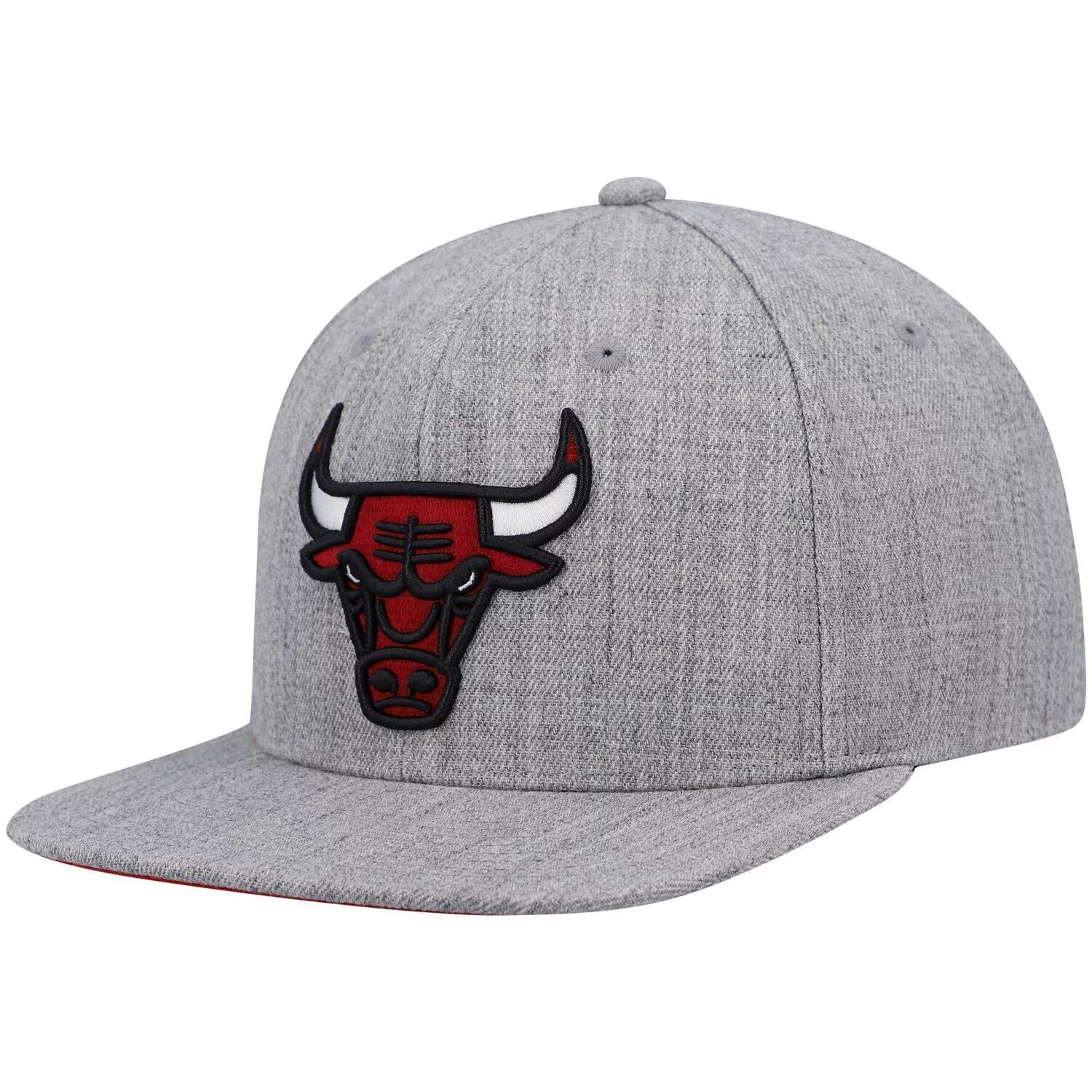 

Мужская серая кепка Mitchell & Ness Heathered Chicago Bulls 2.0 Snapback