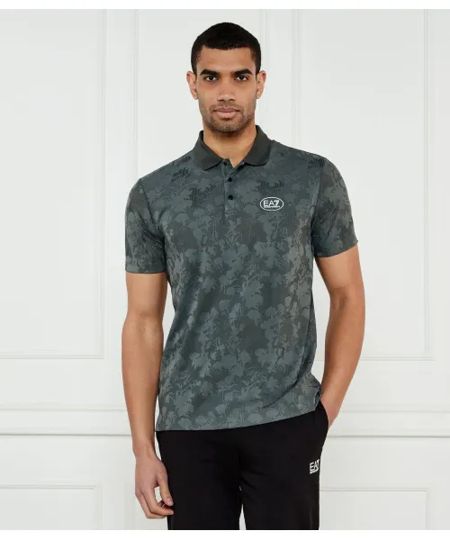 

Футболка поло Slim fit Ea7, зеленый