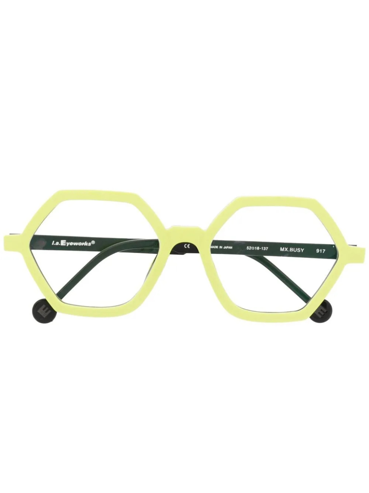 

Очки в прозрачной геометричной оправе L.A. EYEWORKS, желтый