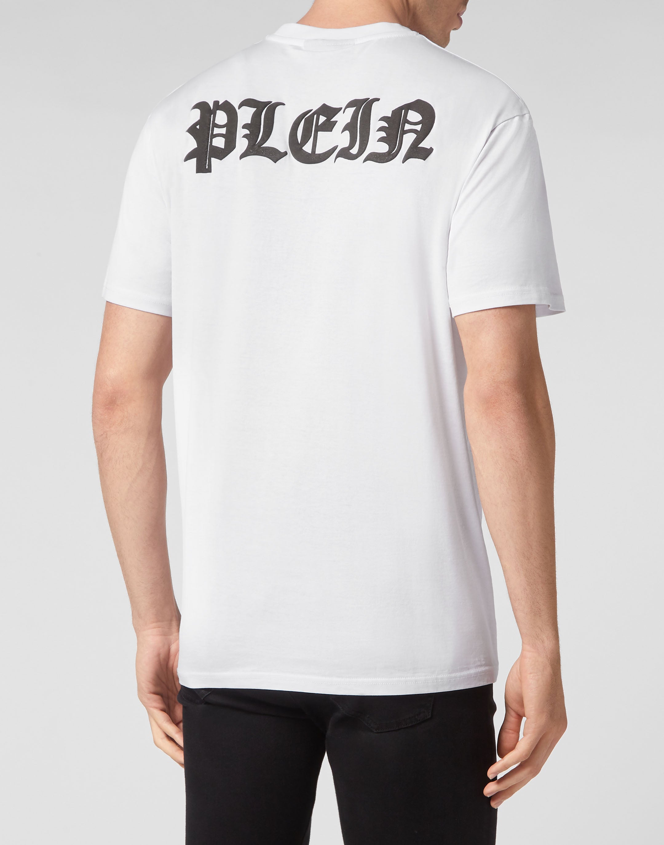 

Футболка с круглым вырезом SS Gothic Plein PHILIPP PLEIN, белый