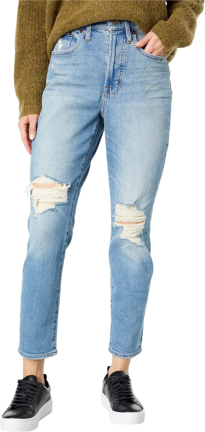 

Джинсы Madewell Curvy PVJ Indigo w/ Rips in Hiro Grey, цвет Denman Wash