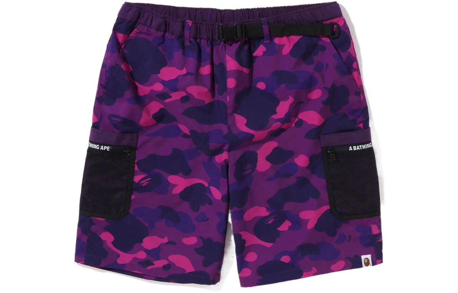 BAPE Цветные камуфляжные шорты с сетчатым карманом SS22 A Bathing Ape, зеленый — фото 3
