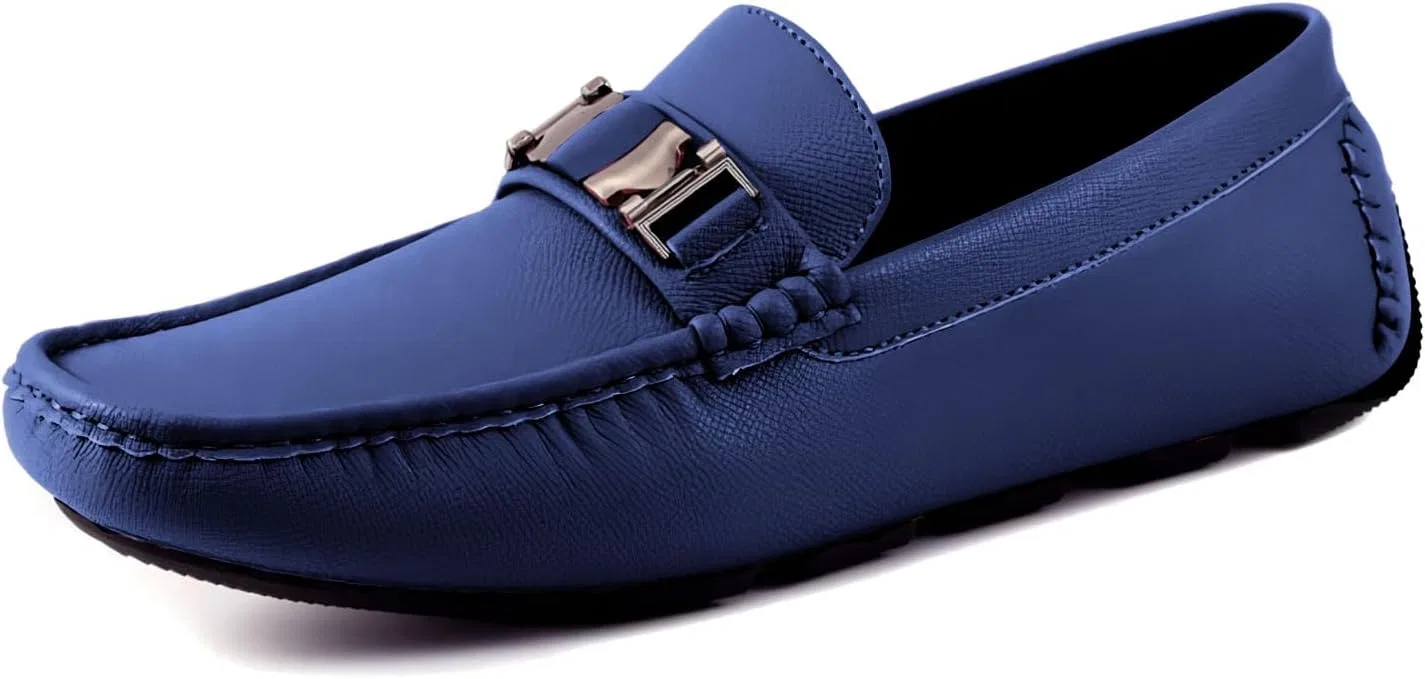 Мокасины кожаные Amali Driving Moccasins, синий