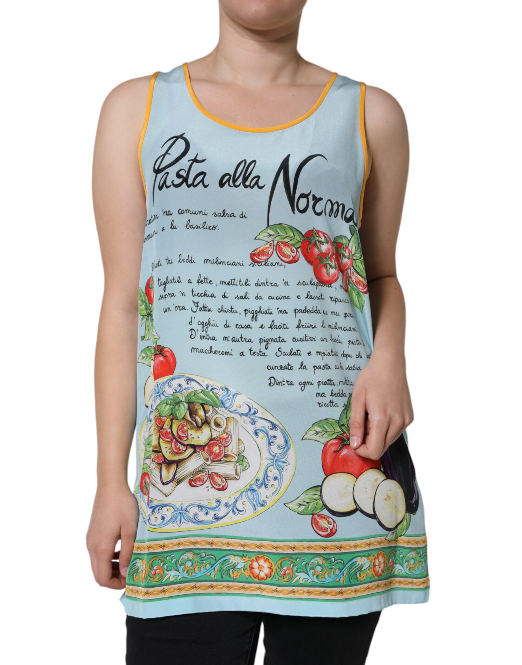

Разноцветная майка с принтом Pasta Alla Norma Dolce & Gabbana
