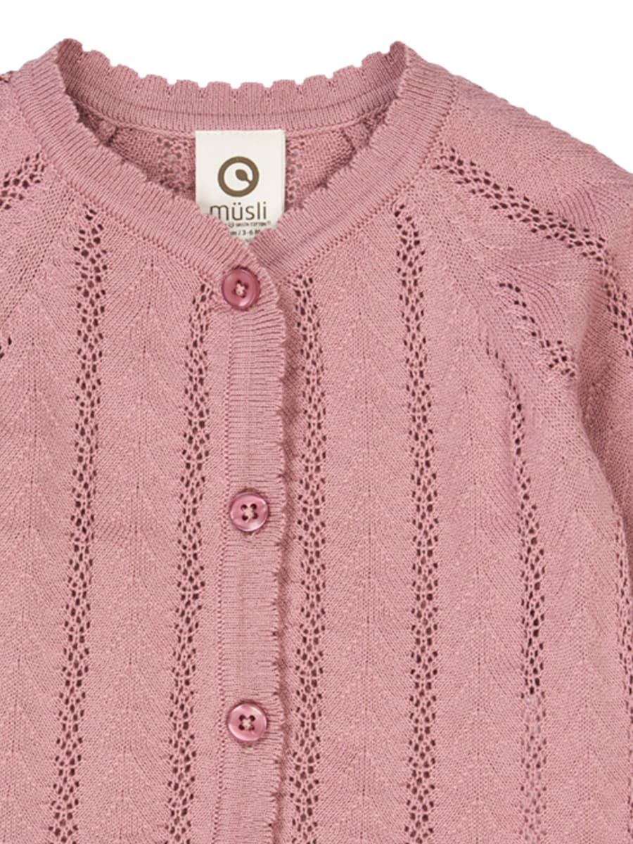Вязаный кардиган Müsli by GREEN COTTON, Rose — фото 3