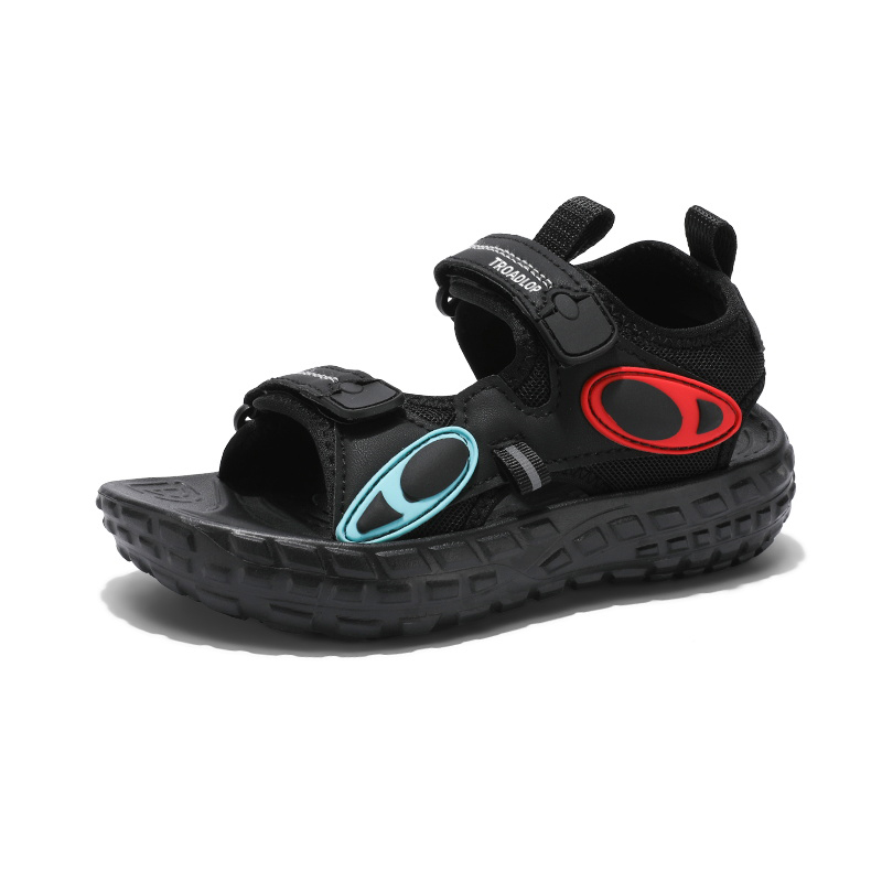 

Легкие, амортизирующие, противоскользящие, противоударные, низкие сандалии для детей TROADLOP, черный