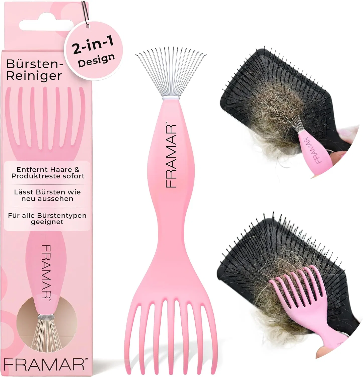 Очиститель для расчесок FRAMAR Brush Cleaner, розовый Framar
