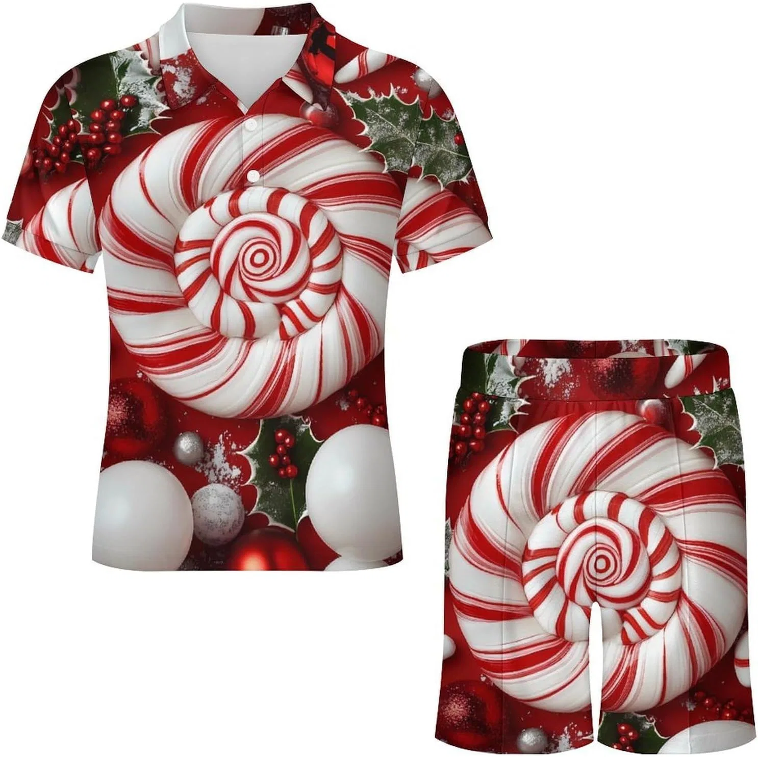 Мужской спортивный костюм с поло, футболка и шорты, Style — фото 3