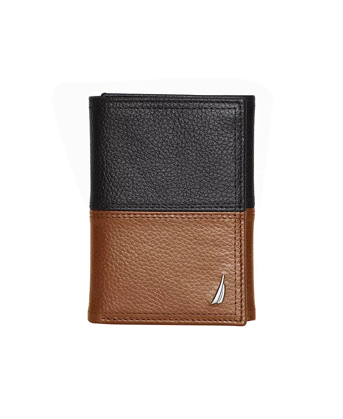 

Мужской кожаный кошелек Trifold Nautica, коричневый