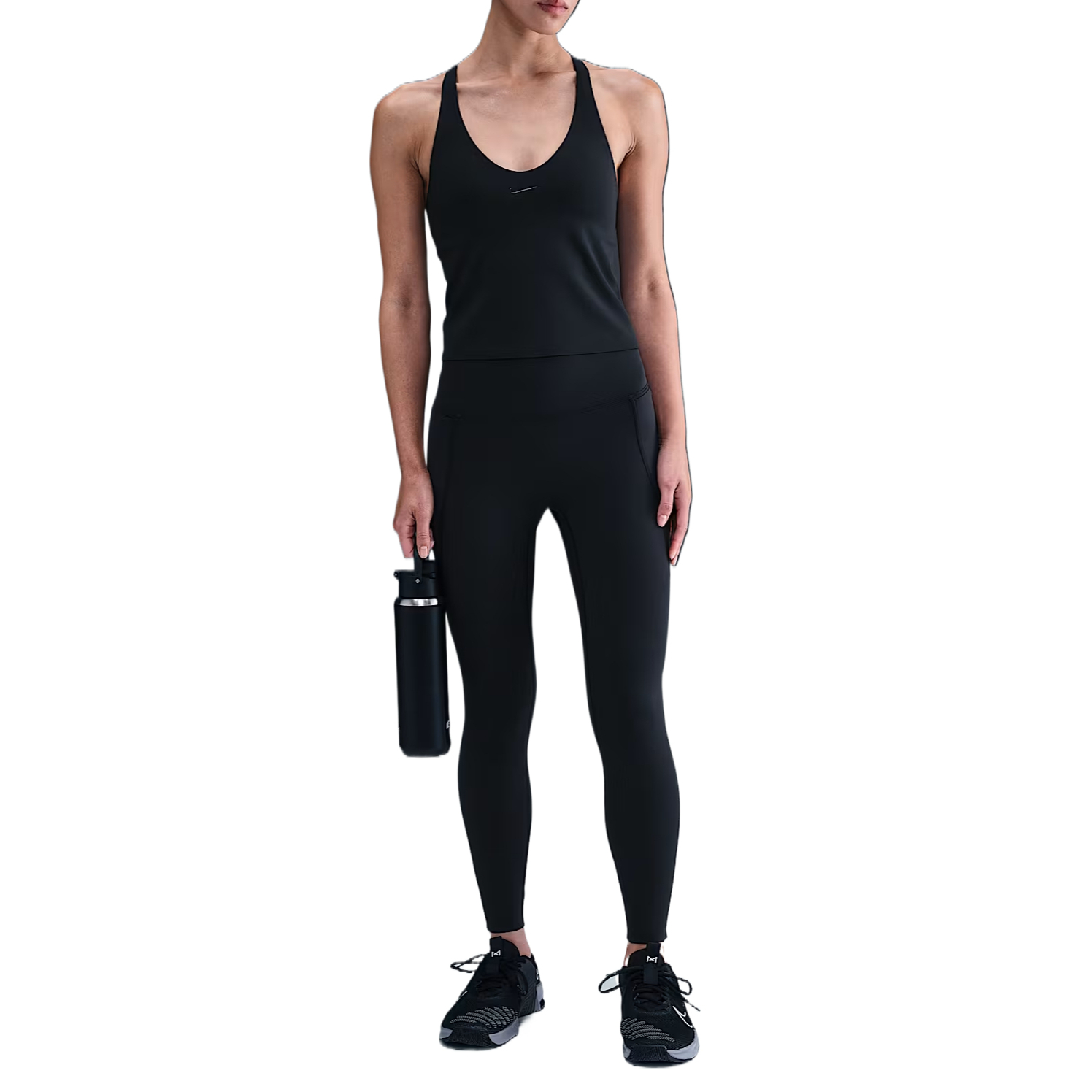 

Женский спортивный топ-бра Universa со средней поддержкой и мягкими вставками Nike, черный