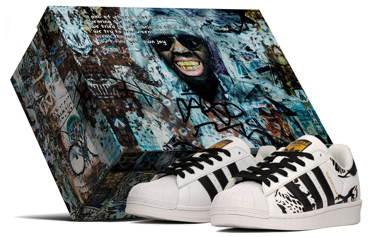 

Кроссовки adidas originals Superstar Series Skateboarding Shoes Unisex Low-top Black/white, черный/белый