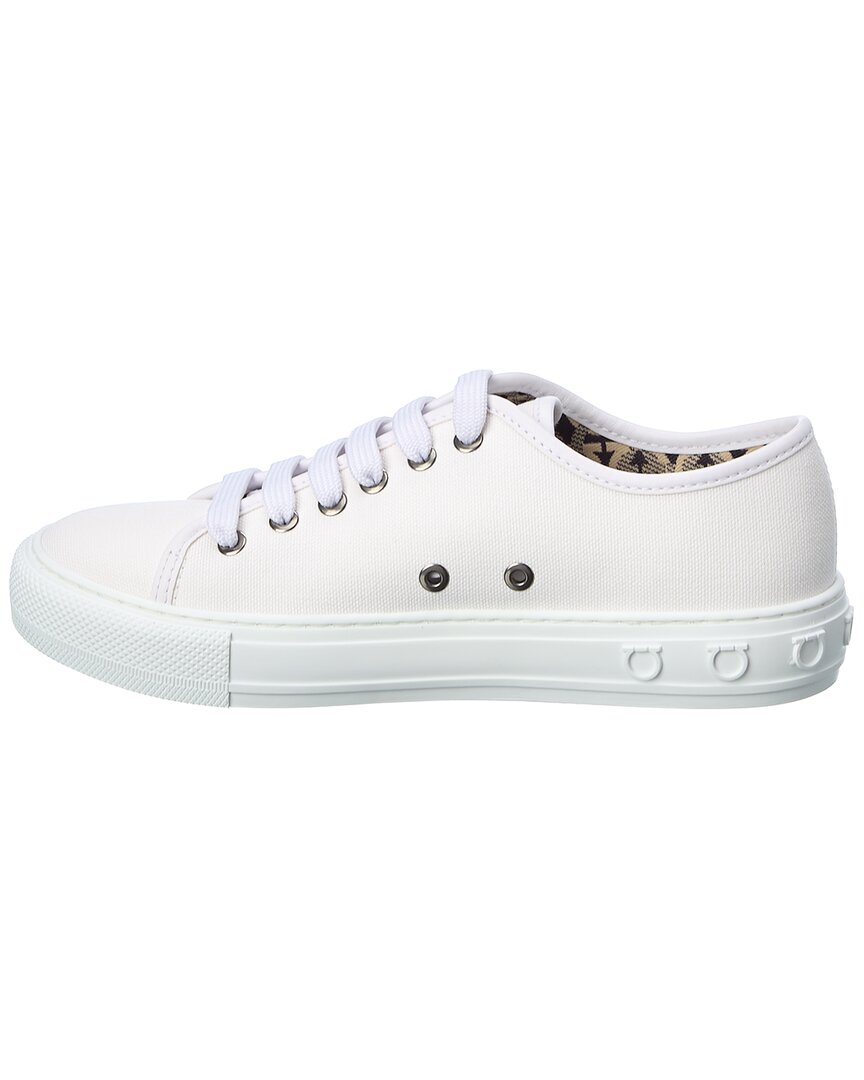 Кроссовки Ferragamo Mediterr из экологичного холста Salvatore Ferragamo, белый — фото 2