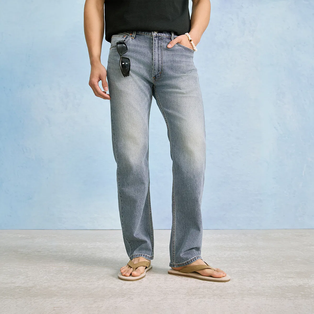 Джинсы Ice Cool Series мужские light blue прямого кроя Levis — фото 4
