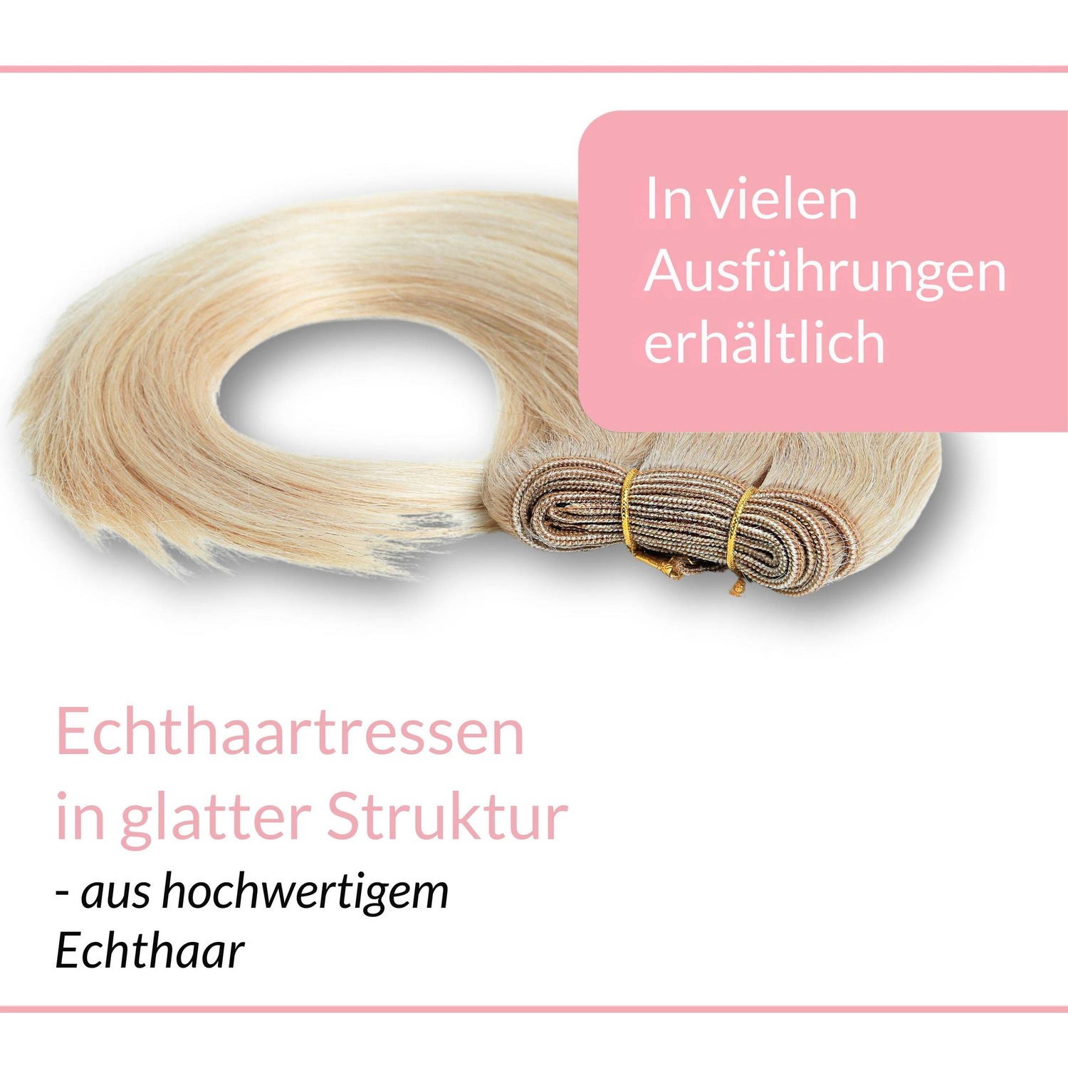 Накладные волосы tresse extensions echthaar #10/1 hell-lichtblond asch 100g Hair2Heart, 70cm, количество 1 шт. — фото 3