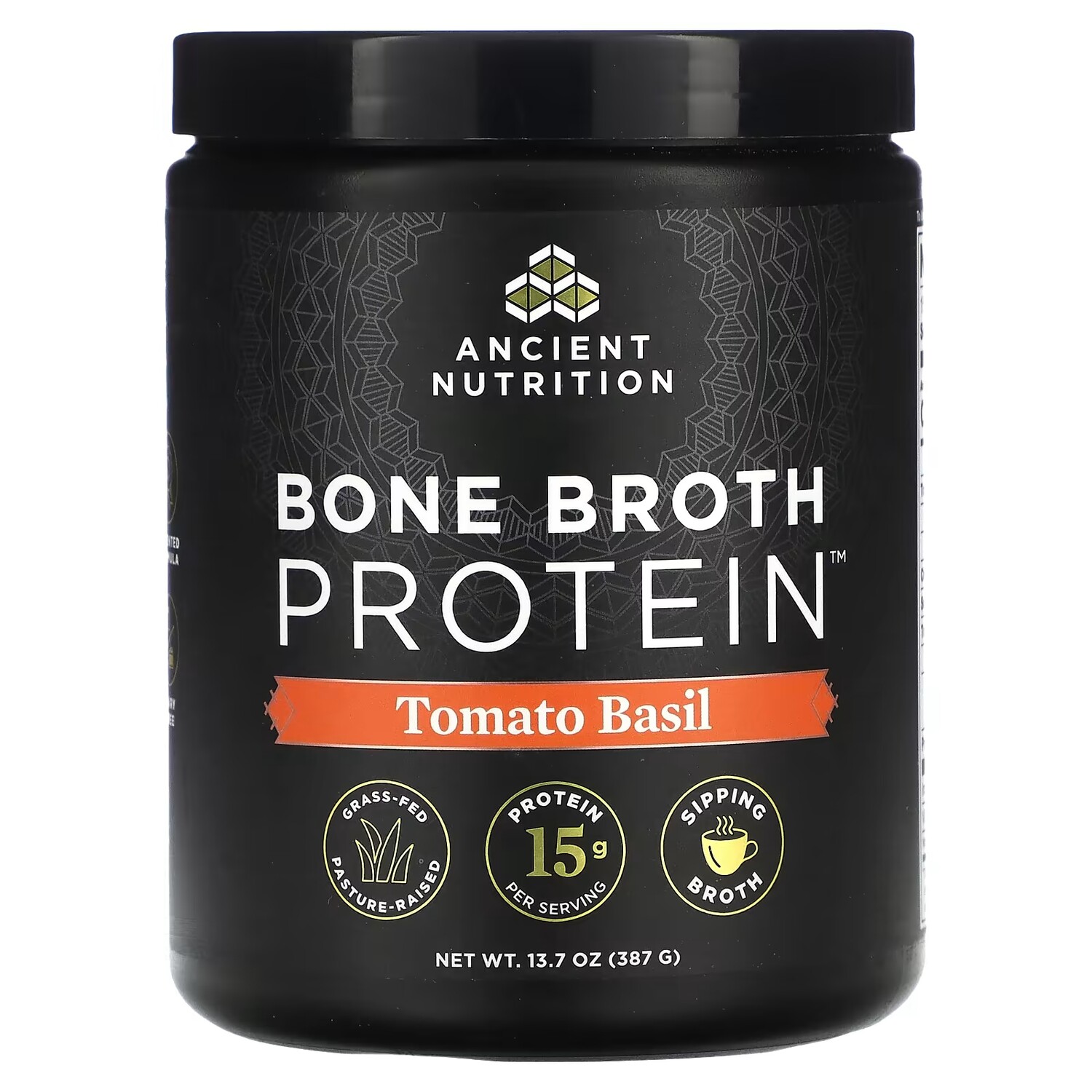 

Протеиновый бульон Ancient Nutrition Bone Broth с томатами и базиликом, 387 г