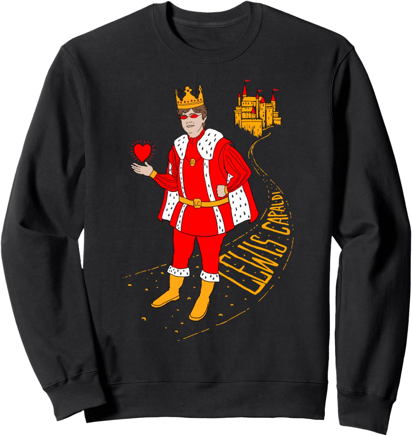 

Толстовка с надписью «Льюис Капальди - король любви» Lewis Capaldi Official, черный