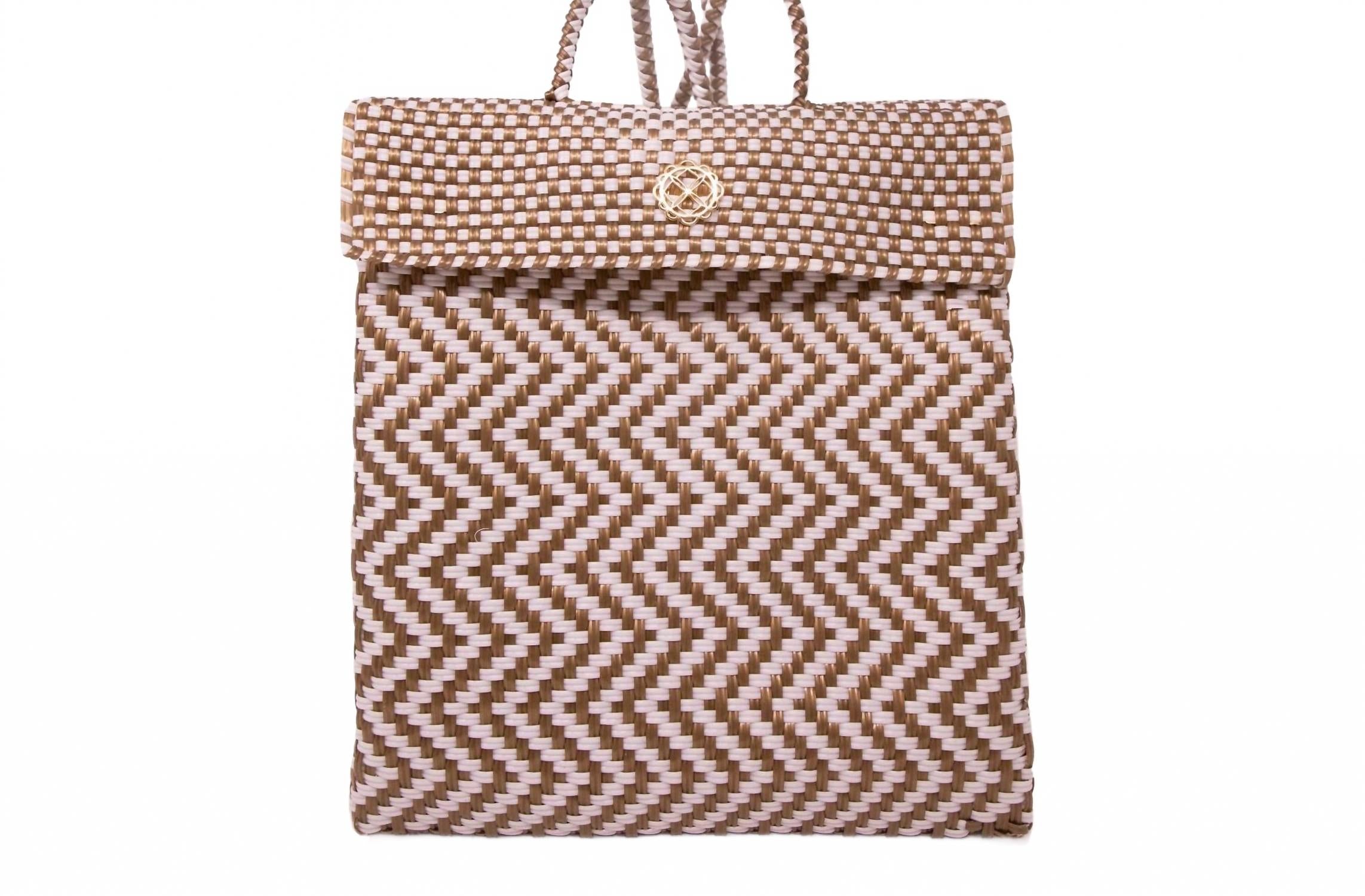 

Женский рюкзак Native в бело-золотую клетку Lola's Bag