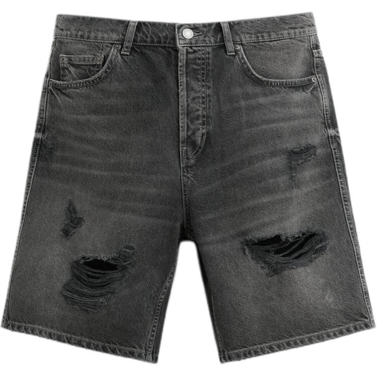 

Джинсовые шорты мужские черные Zara, черный