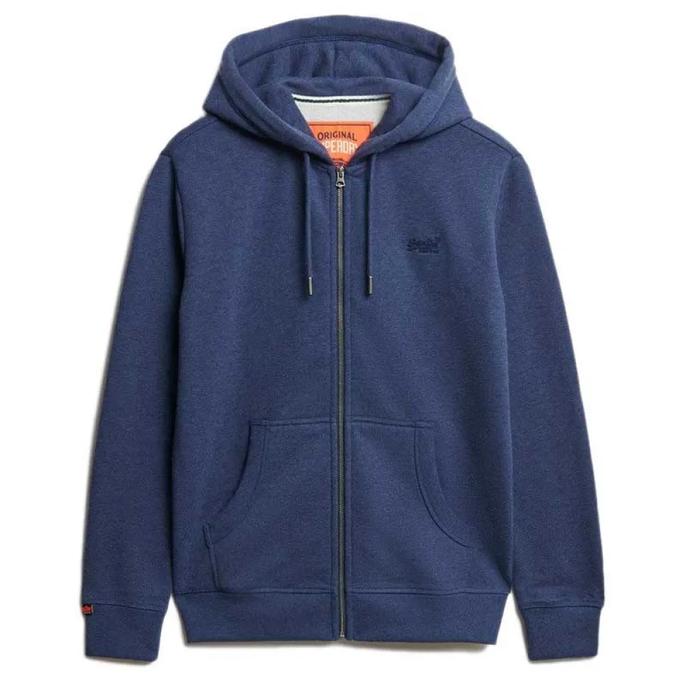 

Толстовка Superdry Essentials Logo full zip, синий