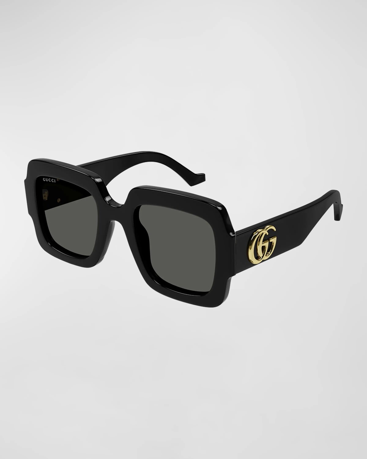 

Прямоугольные солнцезащитные очки из ацетата GG Gucci, цвет Black