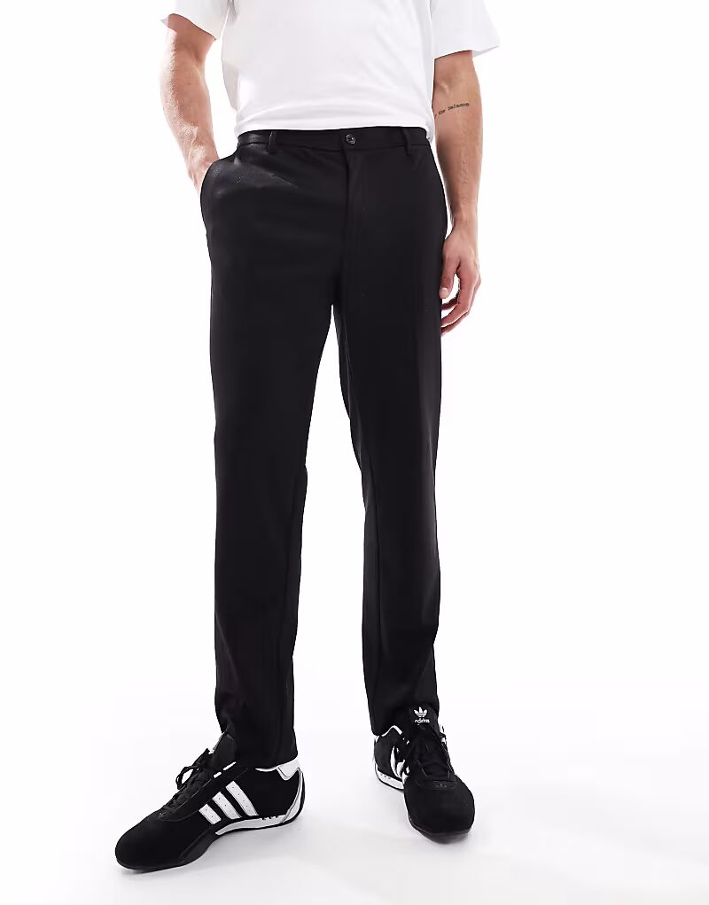 

Jack & Jones облегающий трикотажный костюм с брюками черного цвета