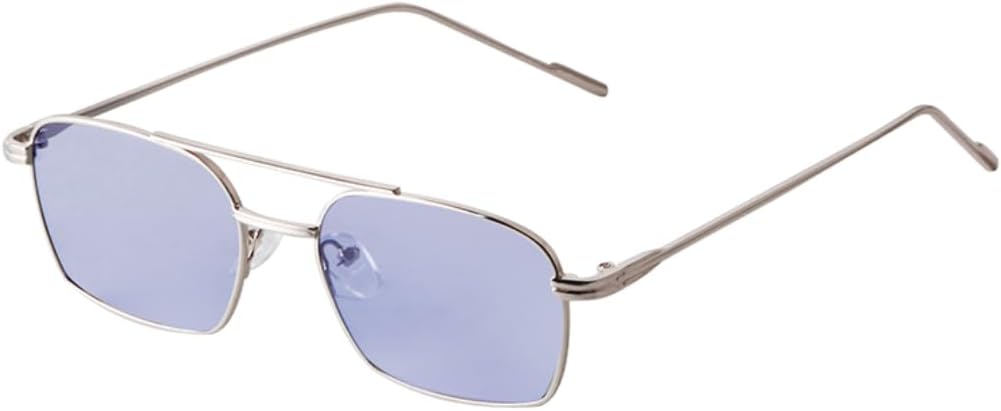 

Модные прямоугольные солнцезащитные очки для женщин в стиле ретро с морскими линзами, металлические, для мужчин с двойной перемычкой, защита от УФ-излучения UV400 VFDHN, 4